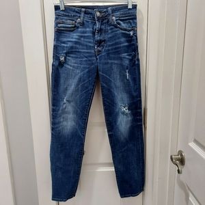 American Eagle Outfitters slim straight jeans Distressed Size 26w X 28 Long
